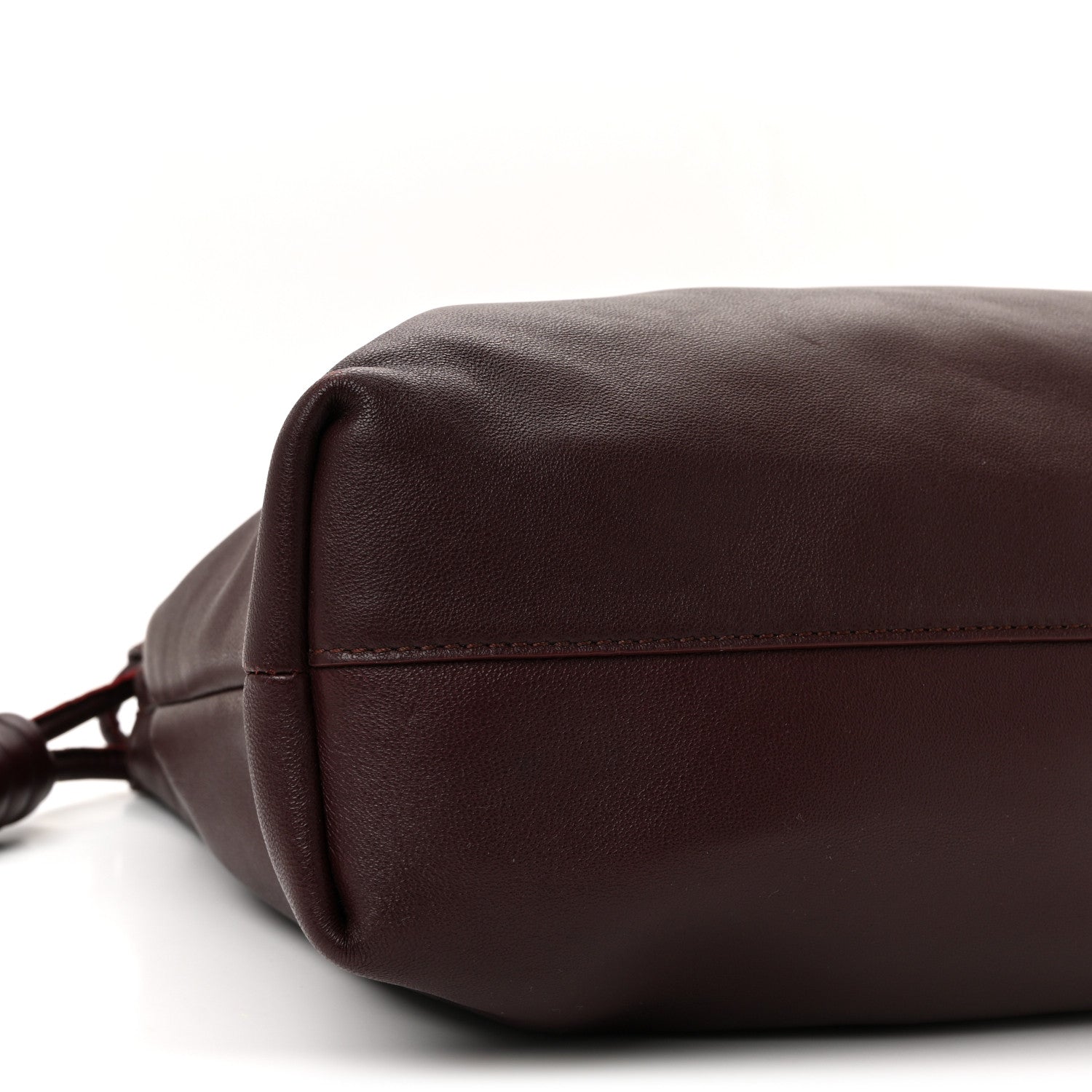 Loewe Mellow Nappa Donut Chain Large Flamenco Knot Clutch Dark Burgundy 9 of 10