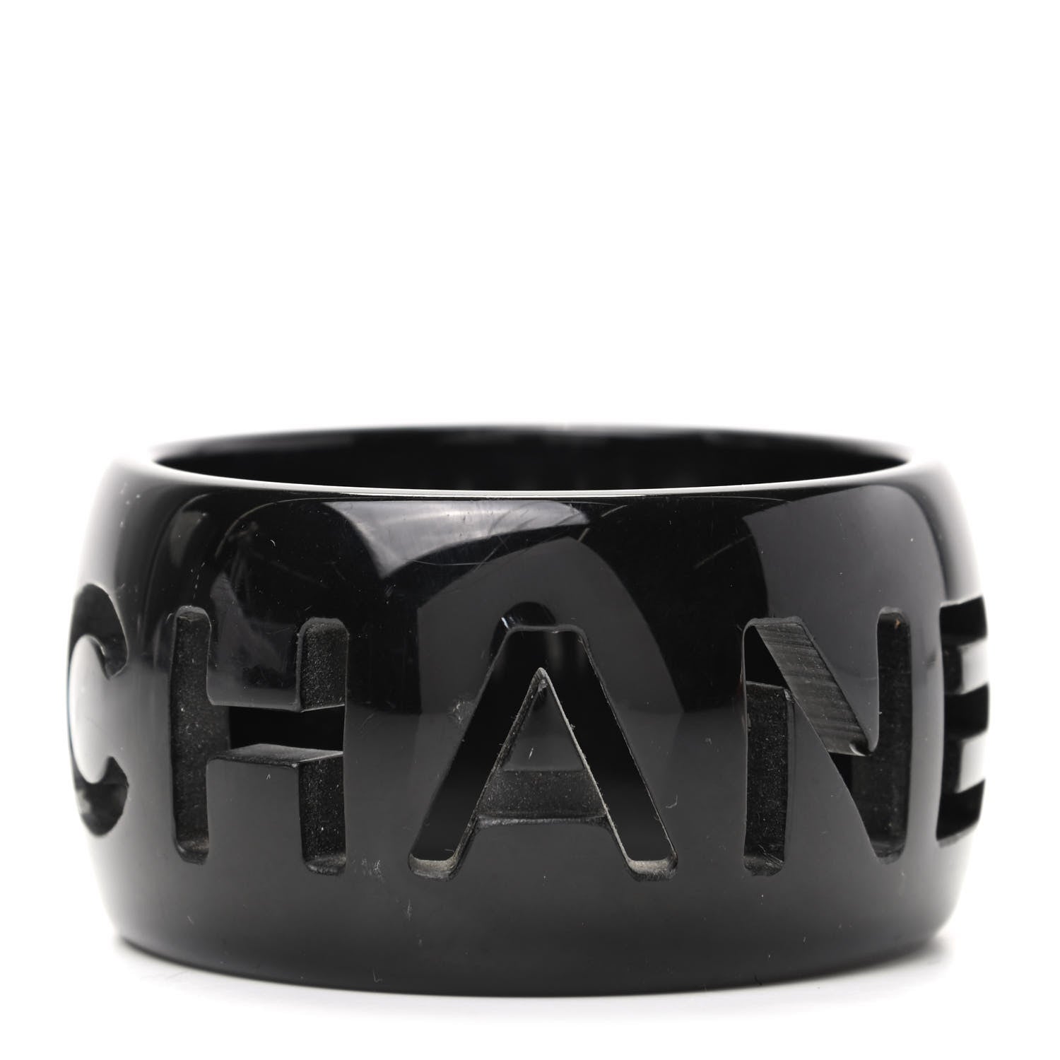 Chanel Resin CC Logo Bracelet Black 1 of 4