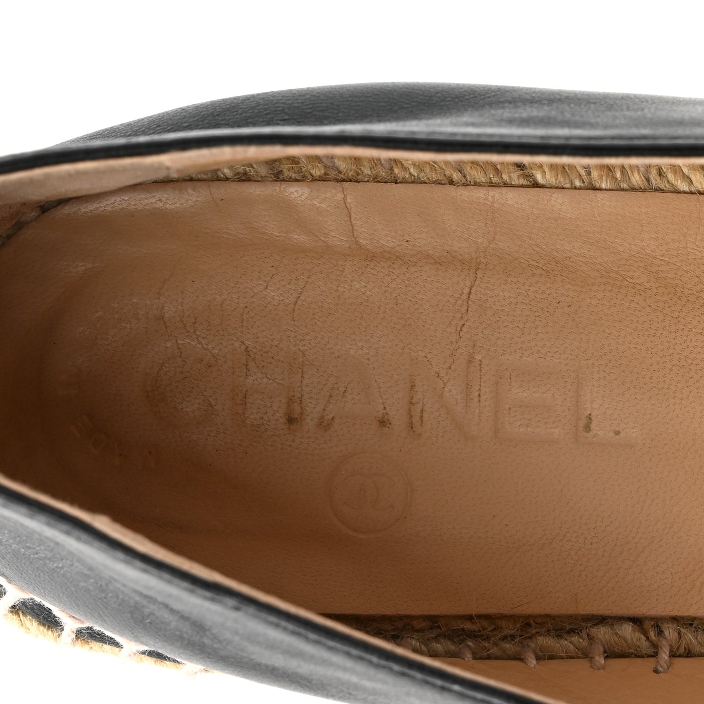 Lambskin CC Espadrilles 38 Black