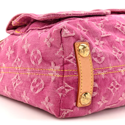 Louis Vuitton Denim Baggy PM Fuchsia 9 of 12