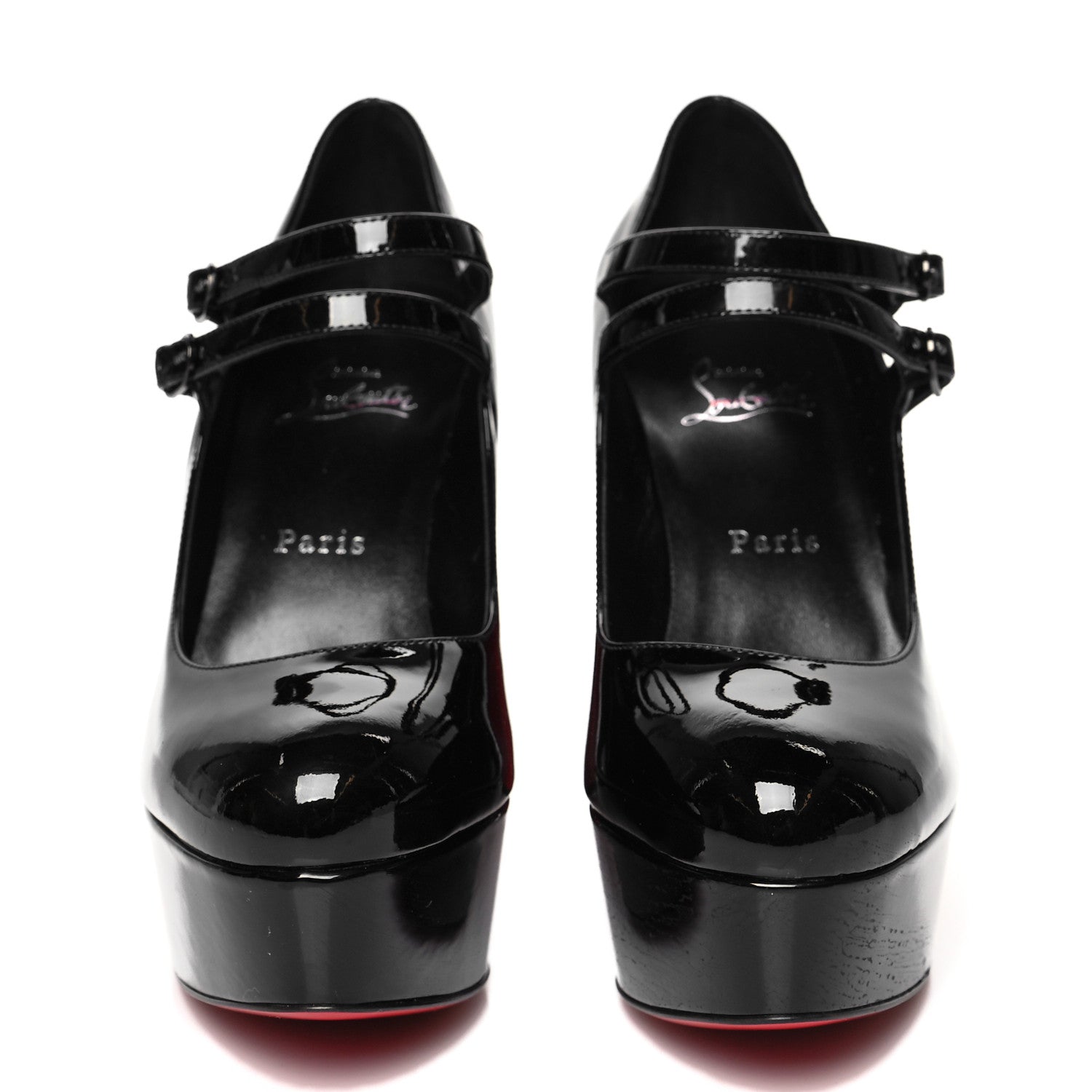 Christian Louboutin Patent Movida Jane 130 Pumps 38 Black 2 of 8