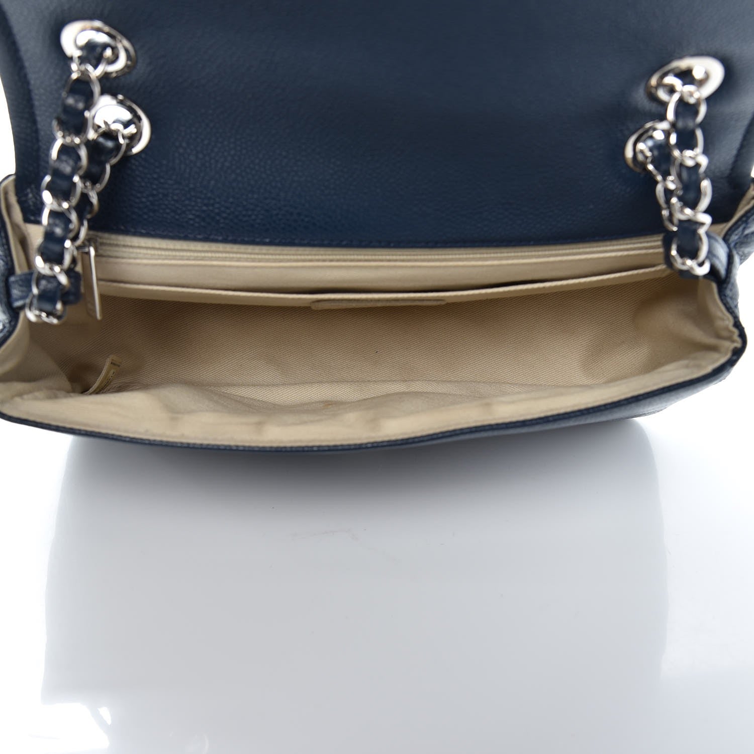 Chanel Caviar Medium Timeless CC Flap Navy Blue 5 of 10