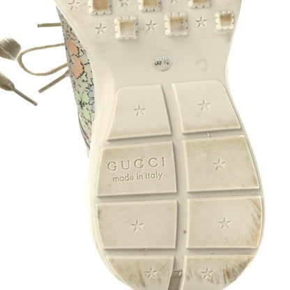 Gucci X LIBERTY OF LONDON Calfskin Infinity Tracy Womens Rhyton Sneakers 39.5 Mint Peach 6 of 9
