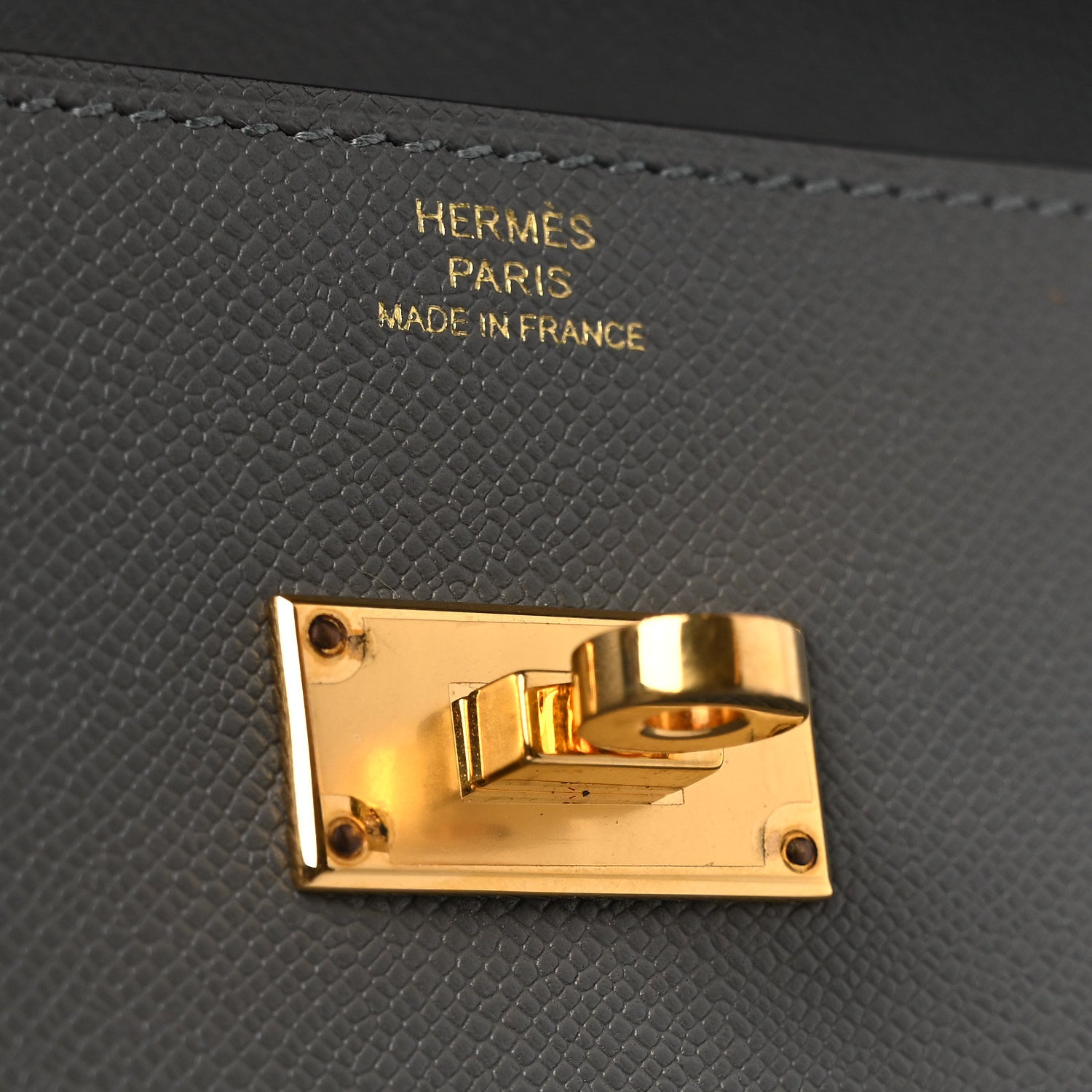 Hermes Madame Calfskin Kelly Pocket Long Wallet Gris Meyer 8 of 10