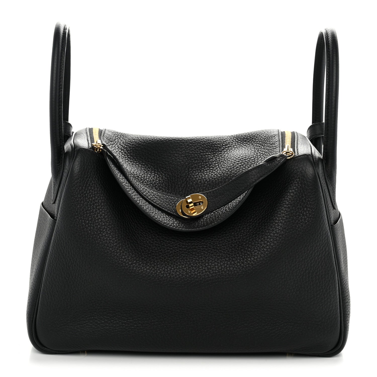 Hermes Taurillon Clemence Lindy 30 Black 1 of 10