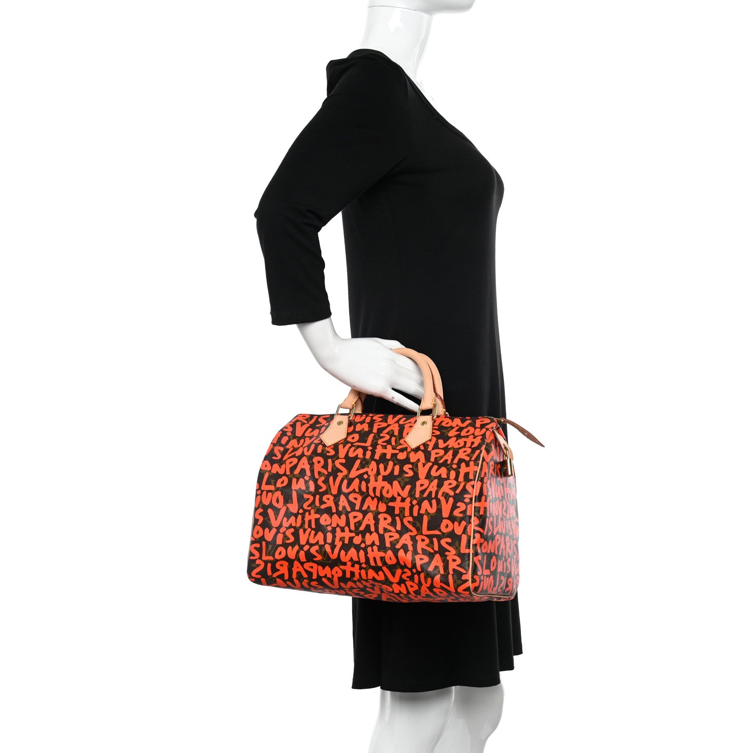 Louis Vuitton Monogram Graffiti Speedy 30 Orange 2 of 10