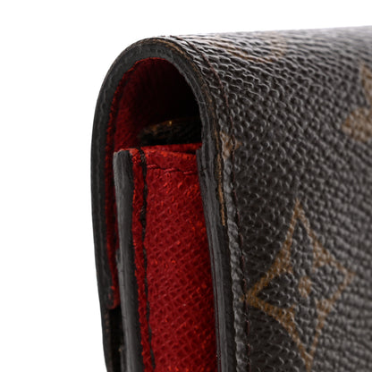Louis Vuitton Monogram Emilie Wallet Red 8 of 15