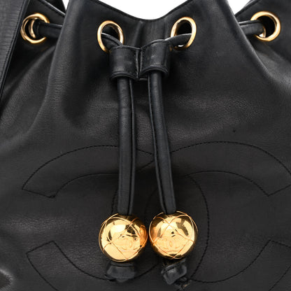 Chanel Lambskin CC Drawstring Bag Black 11 of 18