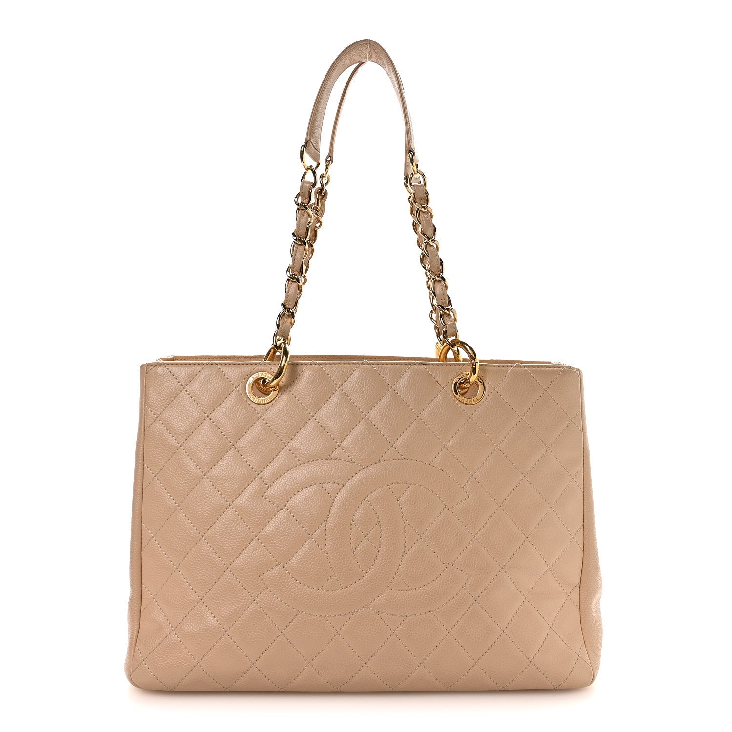 Chanel Caviar Quilted Grand Shopping Tote GST Beige Clair 1 of 10
