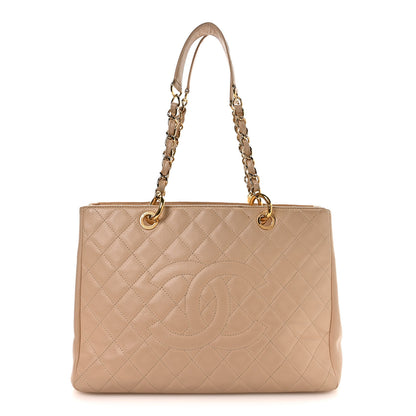 Chanel Caviar Quilted Grand Shopping Tote GST Beige Clair 1 of 10