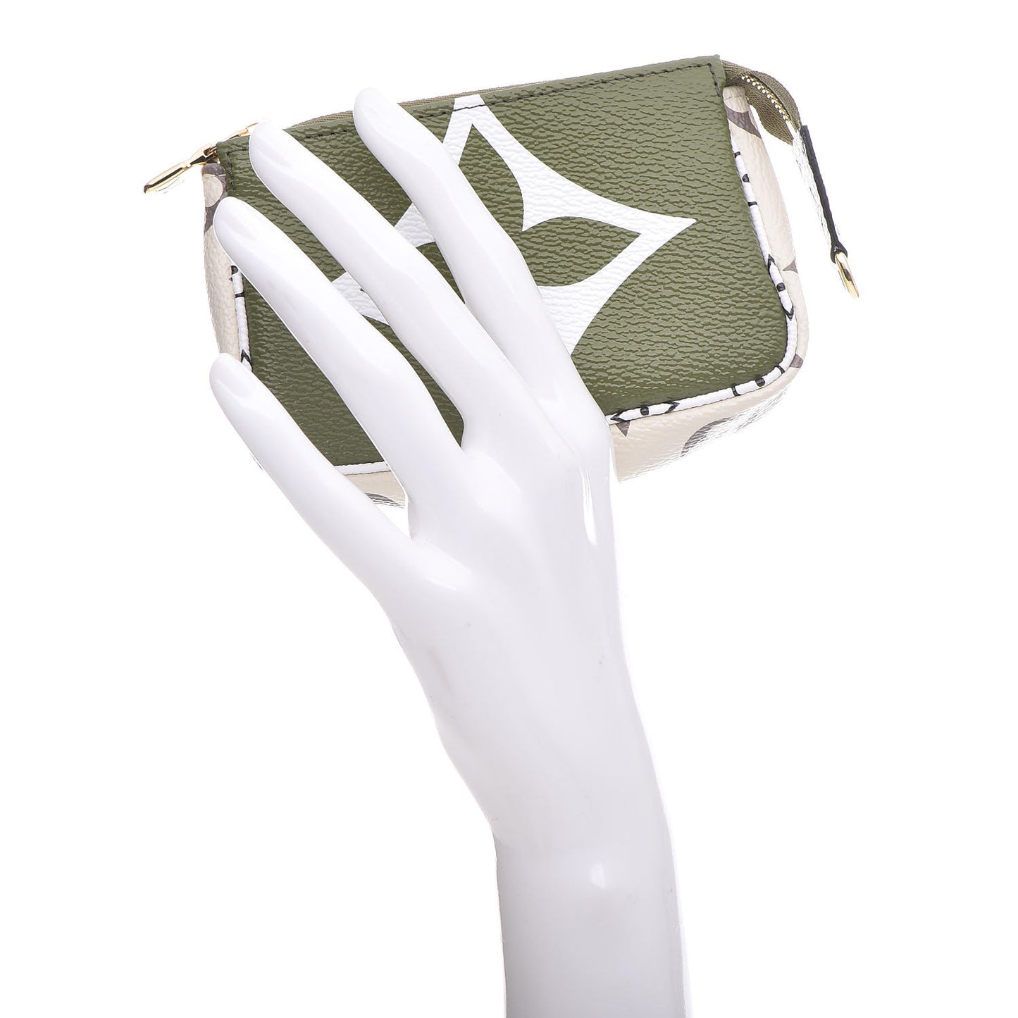 Monogram Giant Micro Pochette Accessories Kaki White