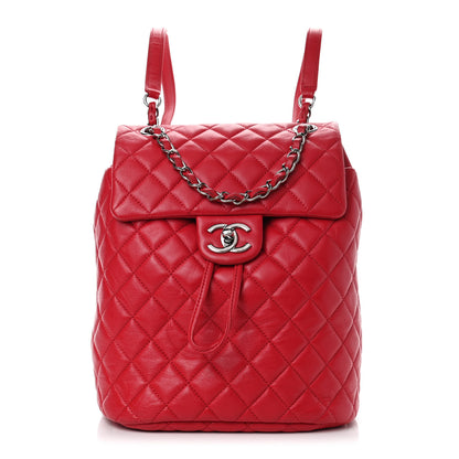 Chanel Lambskin Quilted Small Urban Spirit Backpack Red 1 of 6