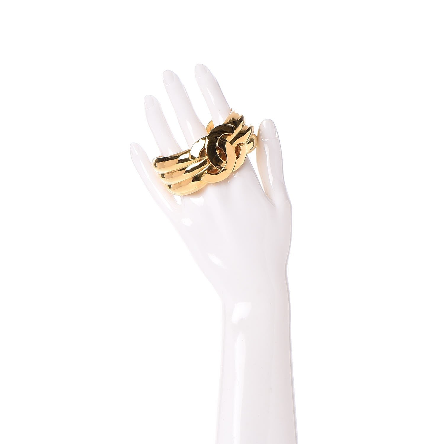 Chanel CC Cuff Gold 2 of 4