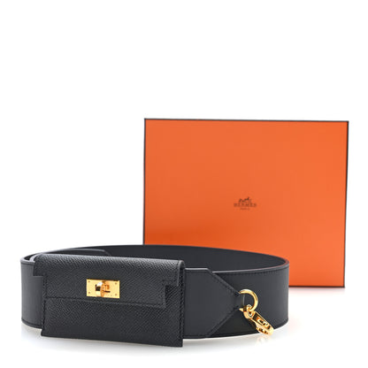 Hermes Swift Epsom Pocket Kelly Shoulder Strap Black 5 of 5