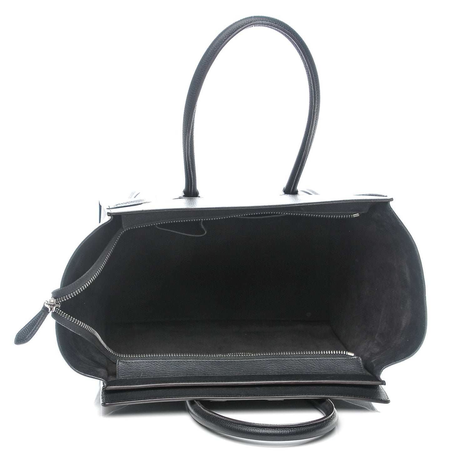 Drummed Calfskin Mini Luggage Black