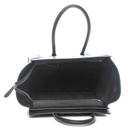 Celine Drummed Calfskin Mini Luggage Black 5 of 8