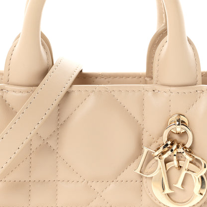 Christian Dior Calfskin Macrocannage Mini Book Tote Powder Beige 8 of 11