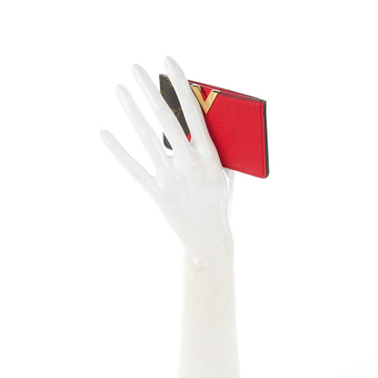 Louis Vuitton Calfskin Monogram Kimono Tote Card Holder Cherry 2 of 7