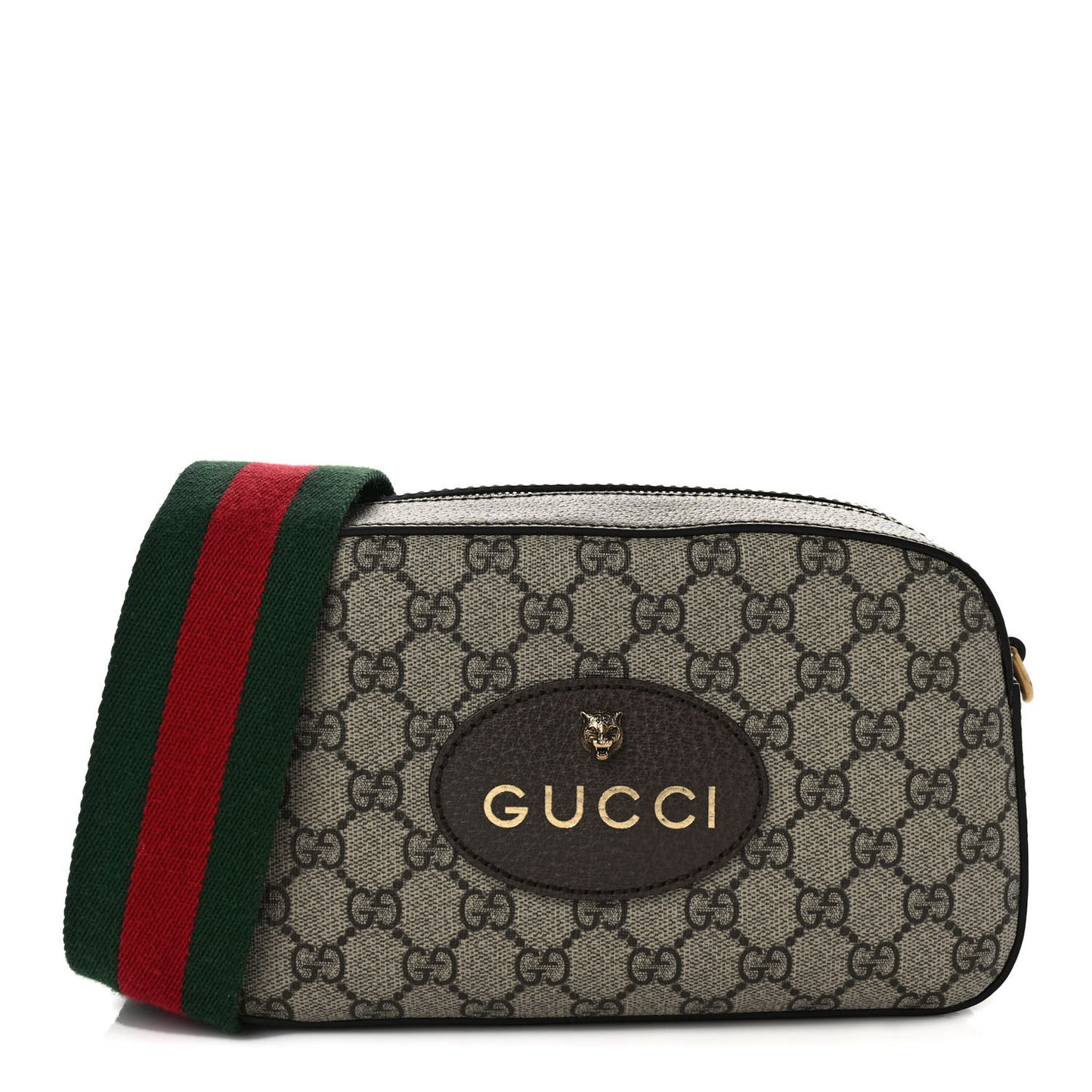 GG Supreme Monogram Web Neo Vintage Shoulder Bag Beige New Acero Crop