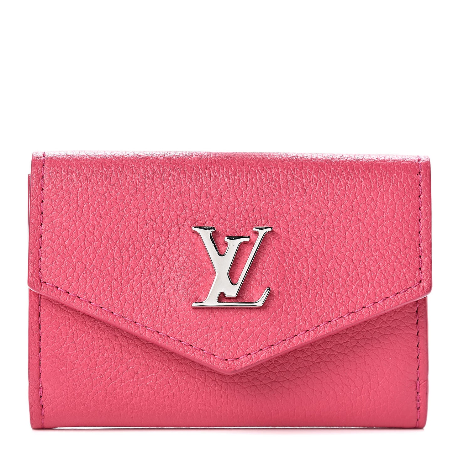 Calfskin Lockmini Wallet Hot Pink