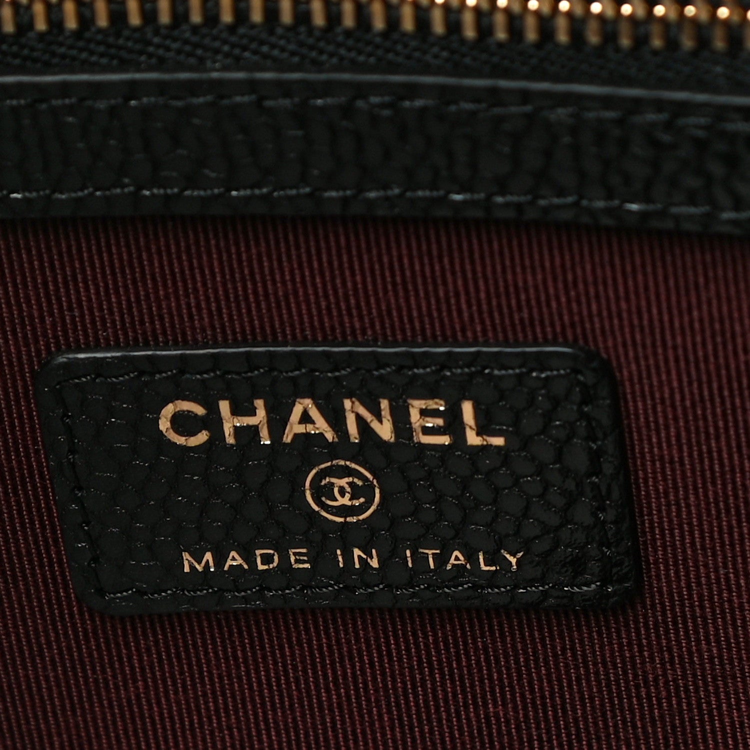 Chanel Caviar Quilted Large Cosmetic Case Black 6 of 10
