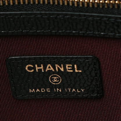 Chanel Caviar Quilted Large Cosmetic Case Black 6 of 10