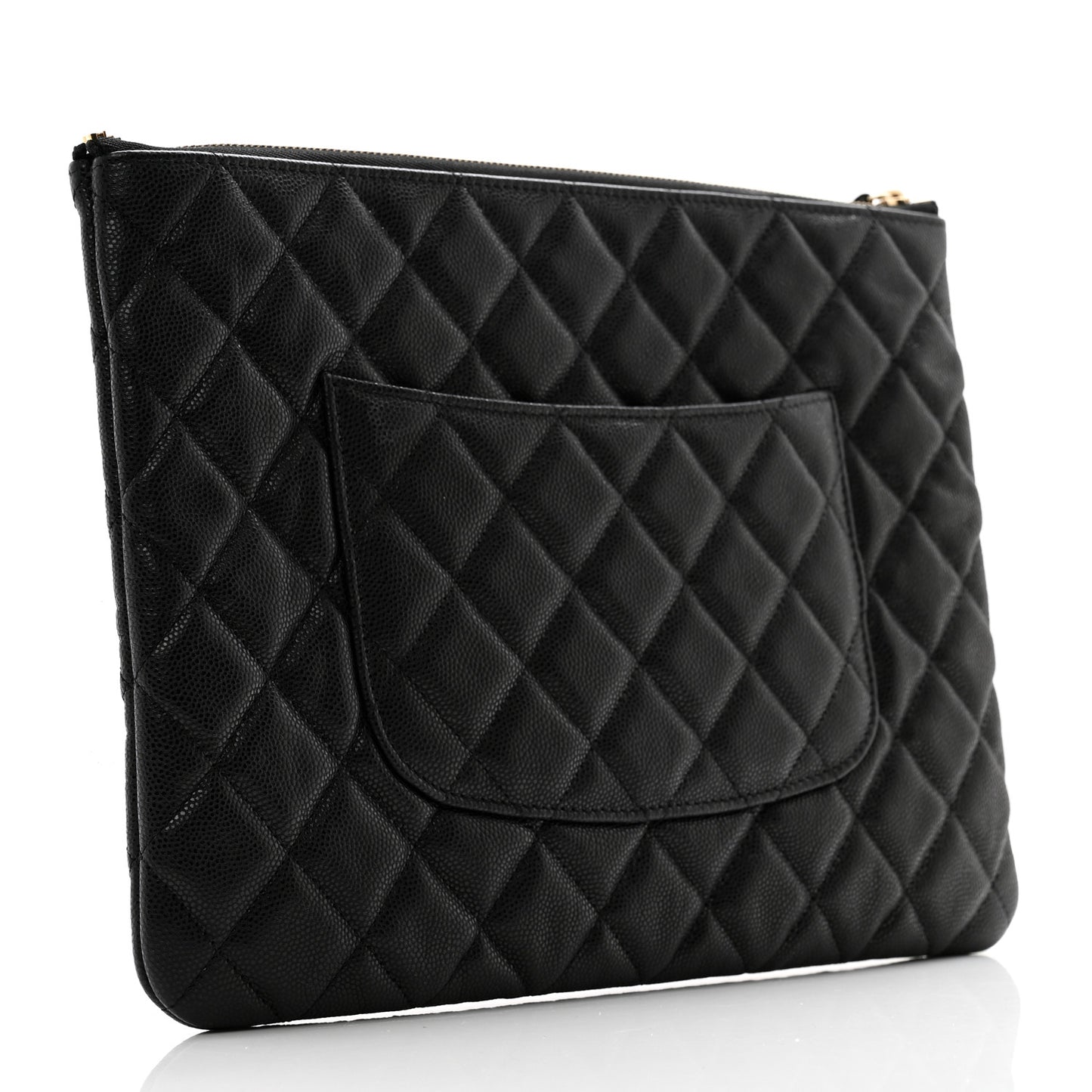 Caviar Quilted Medium Cosmetic Case Black