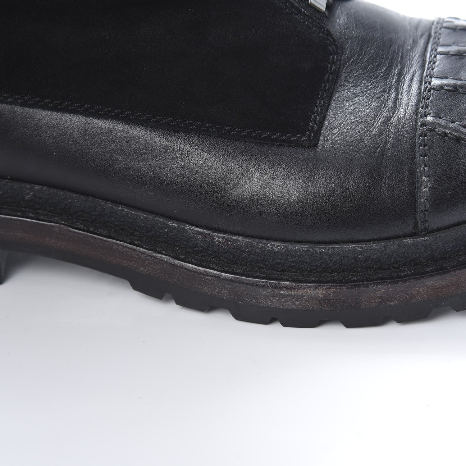 Chanel Calfskin Suede CC Ankle Snow Boots 39.5 Black 10 of 10