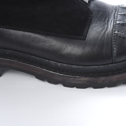 Chanel Calfskin Suede CC Ankle Snow Boots 39.5 Black 10 of 10