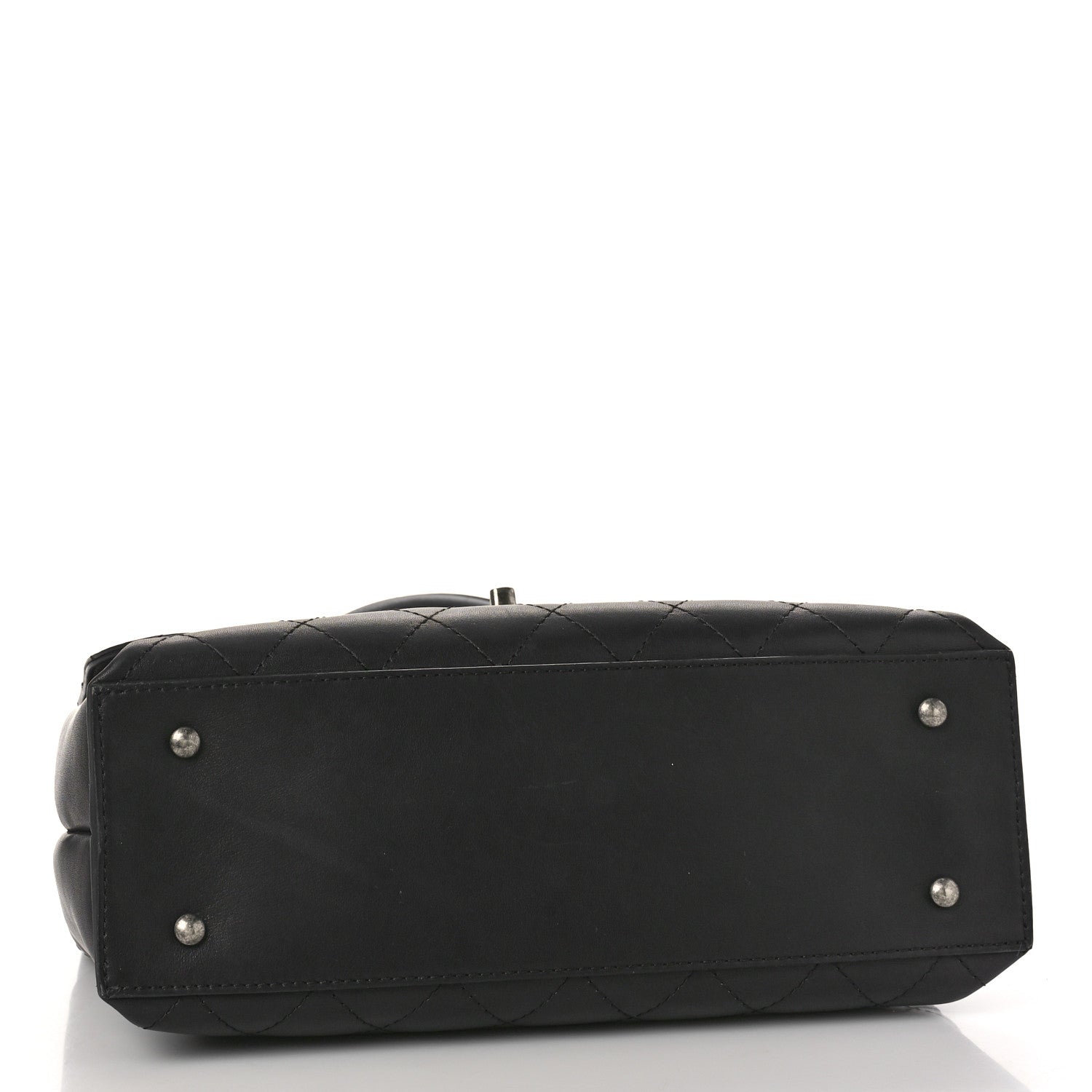 Chanel Calfskin Stitched Large Urban Luxury Top Handle Bag Black 4 of 12