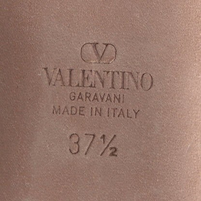 Valentino Garavani Satin Nappa Rockstud Multi Strap Ballerina Flats 37.5 Rose Cannelle 7 of 8
