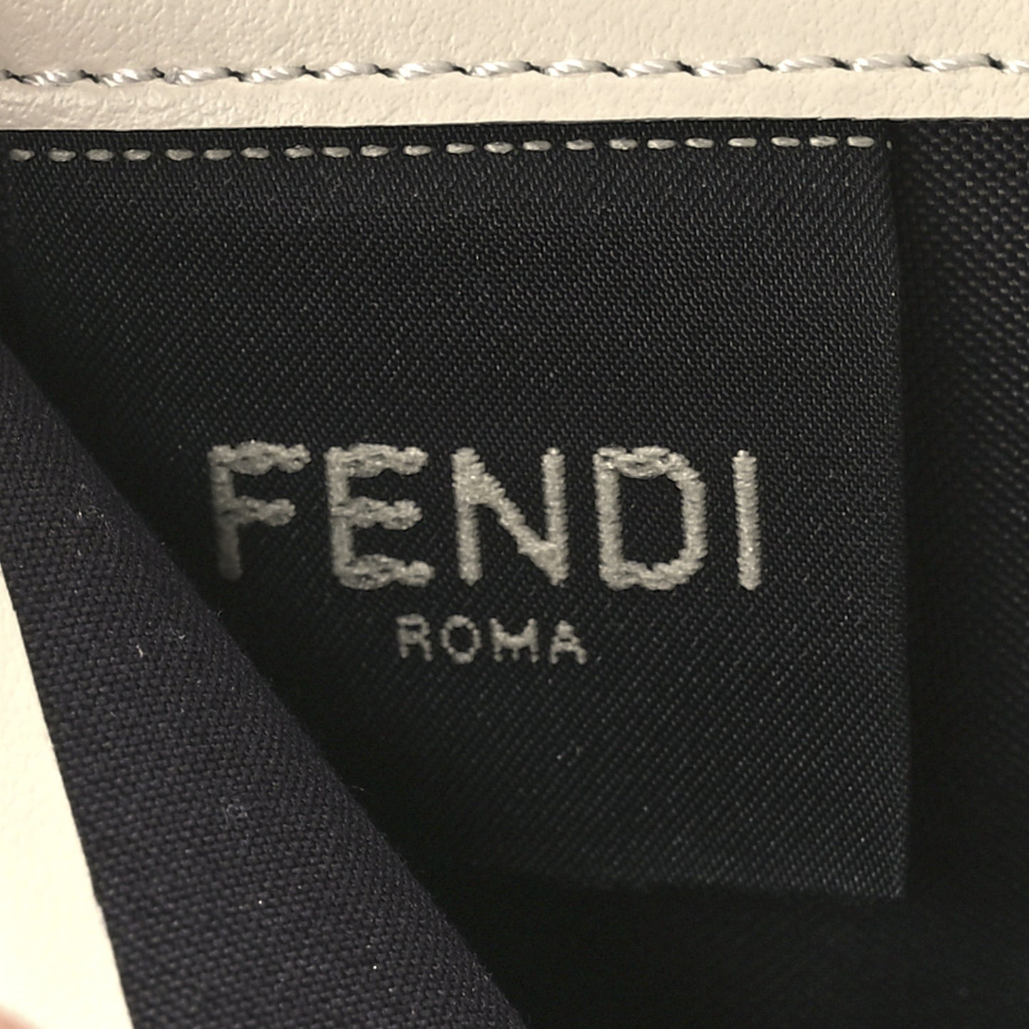 X VERSACE Glazed Fabric Fendace FF Baroque Continental Wallet On Chain Gold White Rosa