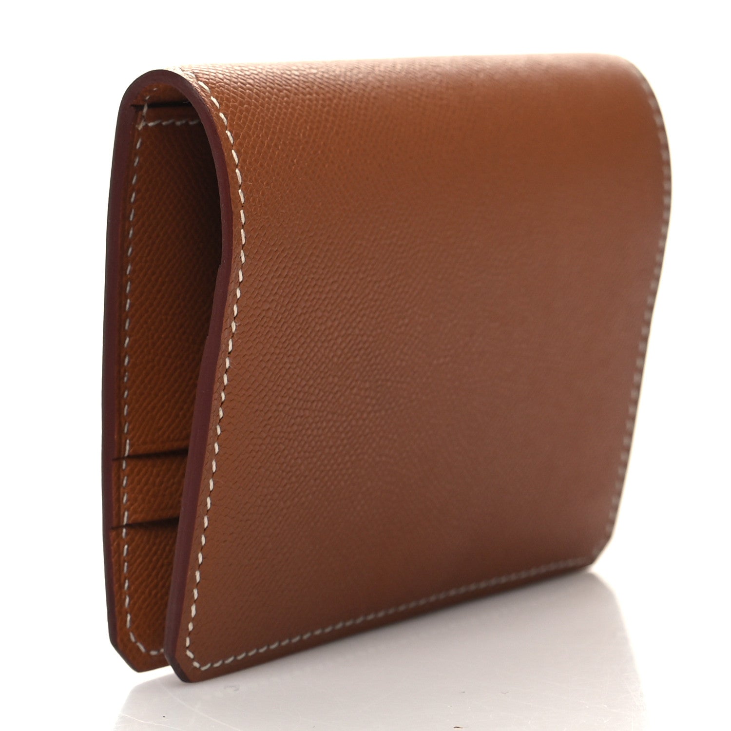 Hermes Madame Calfskin Medor Card Holder Gold 3 of 9