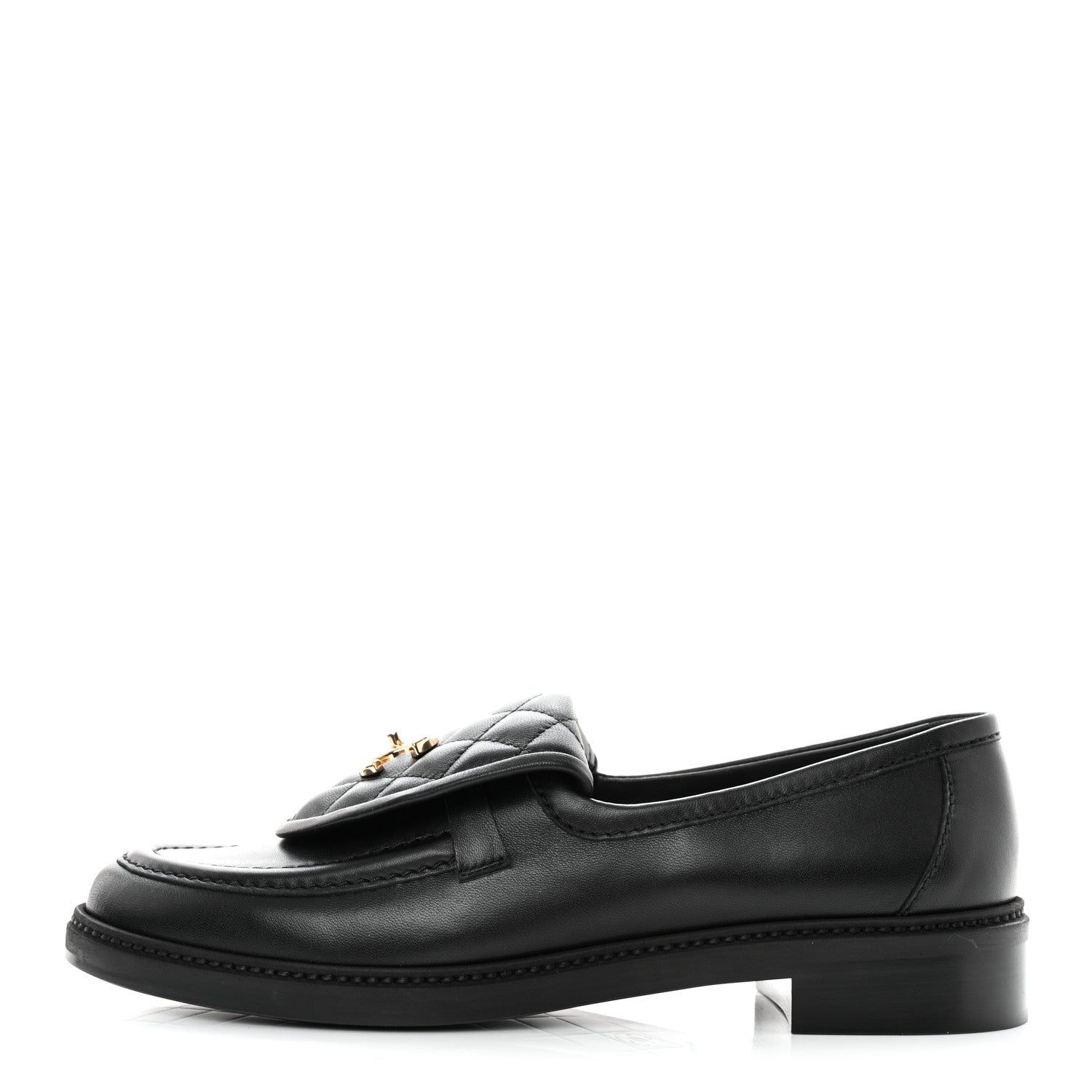 Chanel Lambskin Quilted CC Turnlock Loafers 41 Black 1 of 9