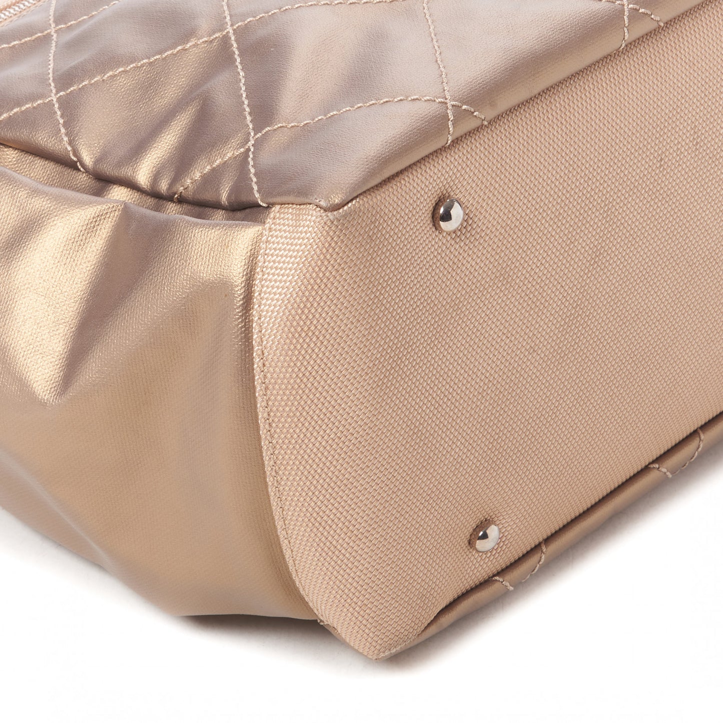 Metallic Coated Canvas Large Paris Biarritz Tote Gold
