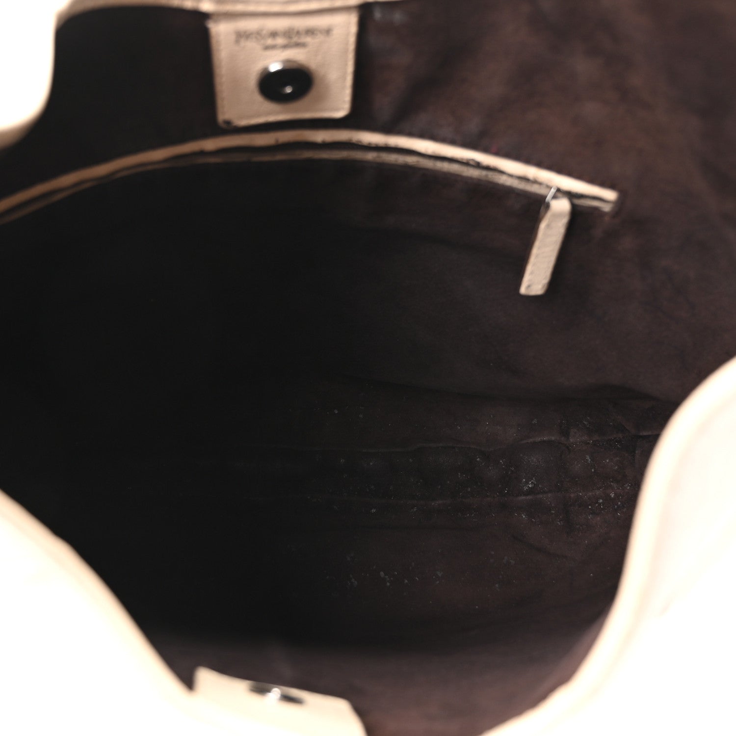 Saint Laurent Calfskin Mombasa Horn Hobo Off White 5 of 9