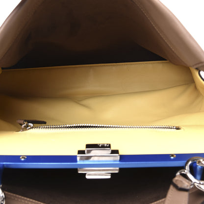 Fendi Vitello Dolce Shiny Nappa Large Peekaboo Iconic Satchel Brown 4 of 10