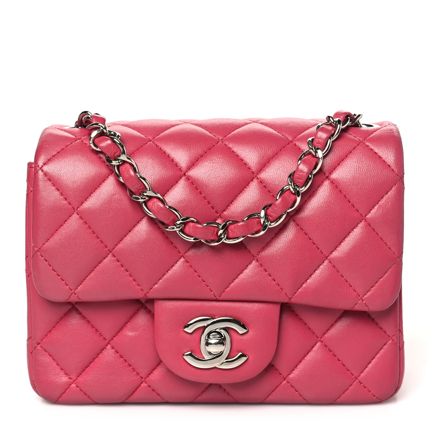 Chanel Lambskin Quilted Mini Square Flap Pink 1 of 13