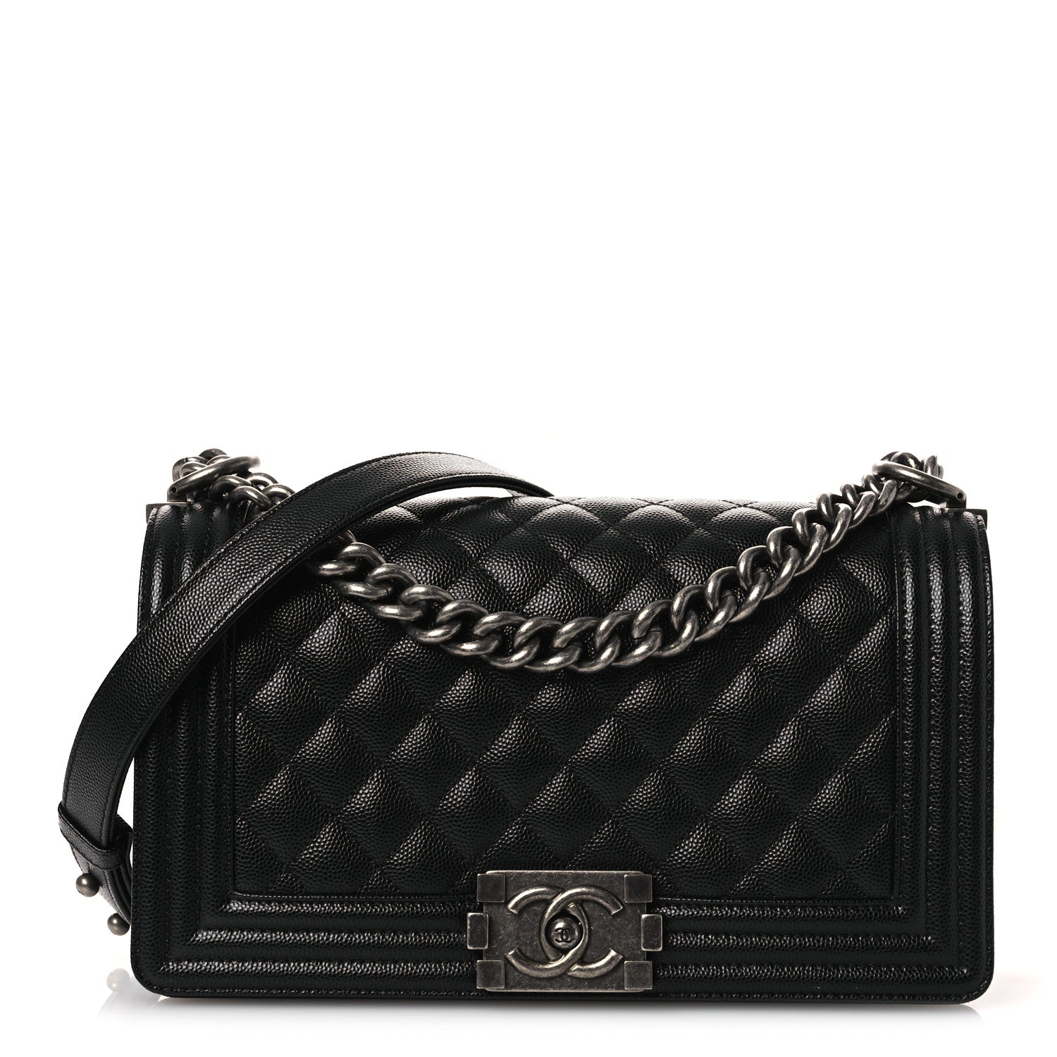 Chanel Caviar Quilted Medium Boy Flap Black 1 of 11