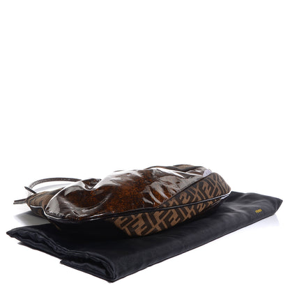 Fendi Zucca Spalmati Patent To You Convertible Clutch Tobacco 4 of 9