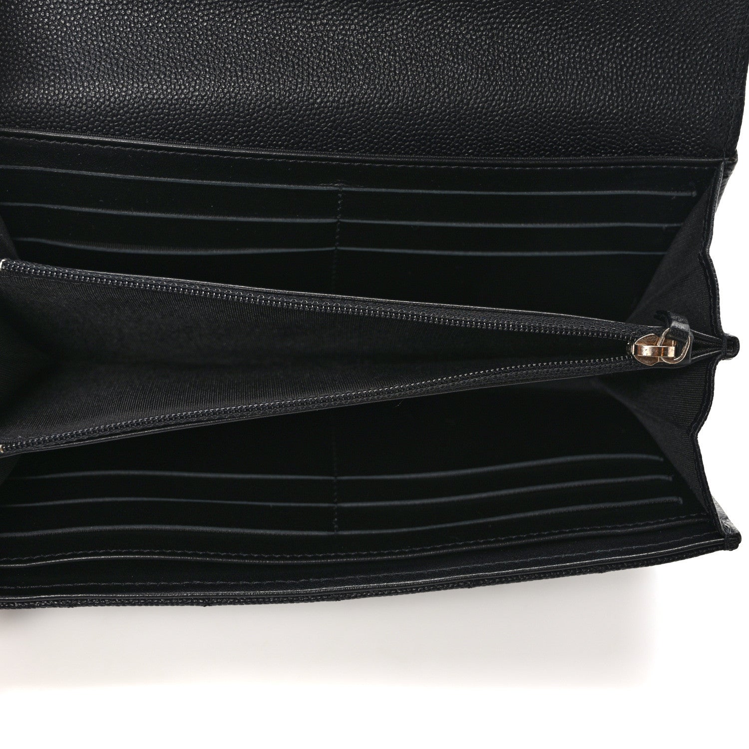 Chanel Caviar Quilted Large Boy Gusset Flap Wallet Black 5 of 8