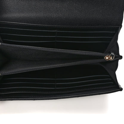 Chanel Caviar Quilted Large Boy Gusset Flap Wallet Black 5 of 8