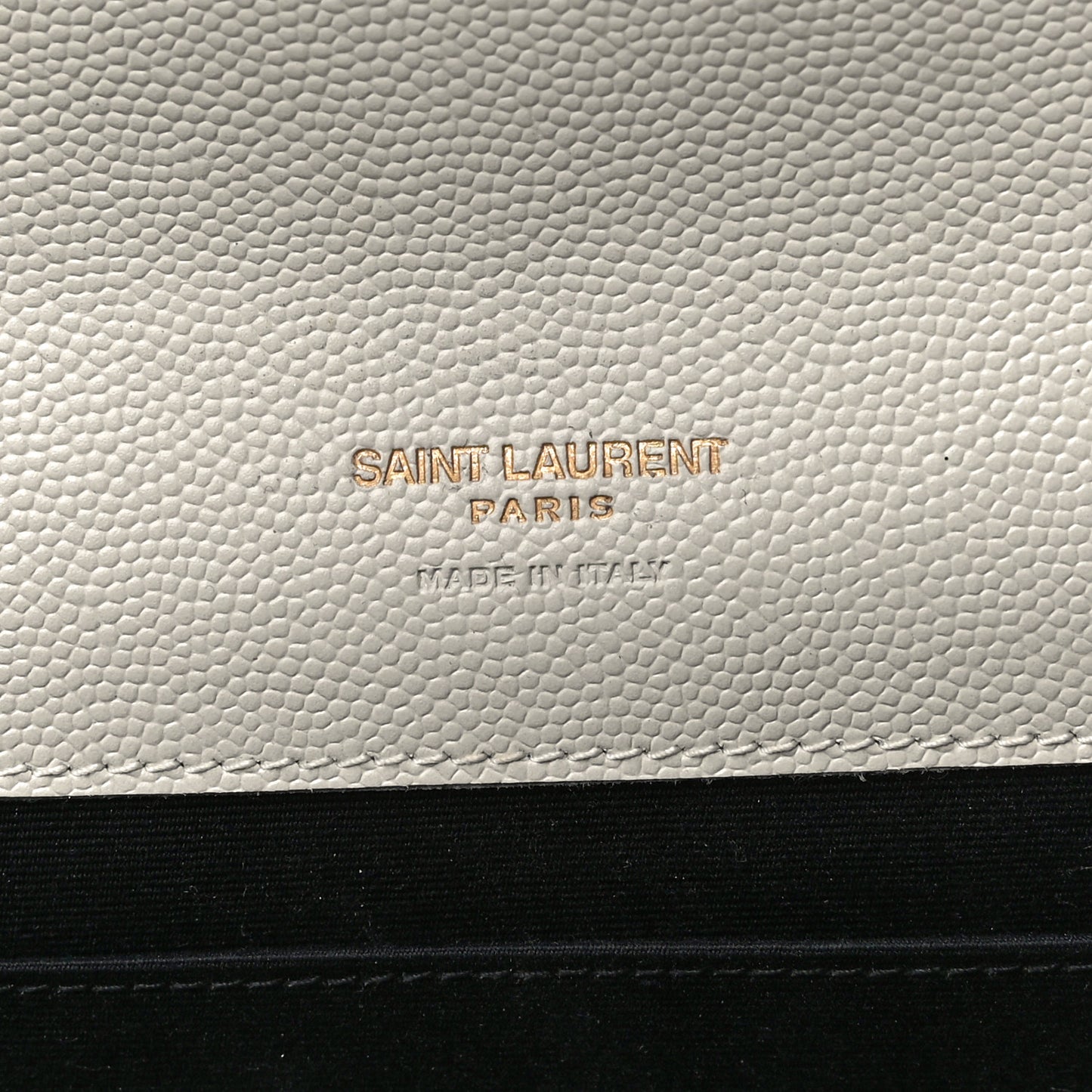 Grain De Poudre Matelasse Chevron Monogram Envelope Clutch Blanc Vintage