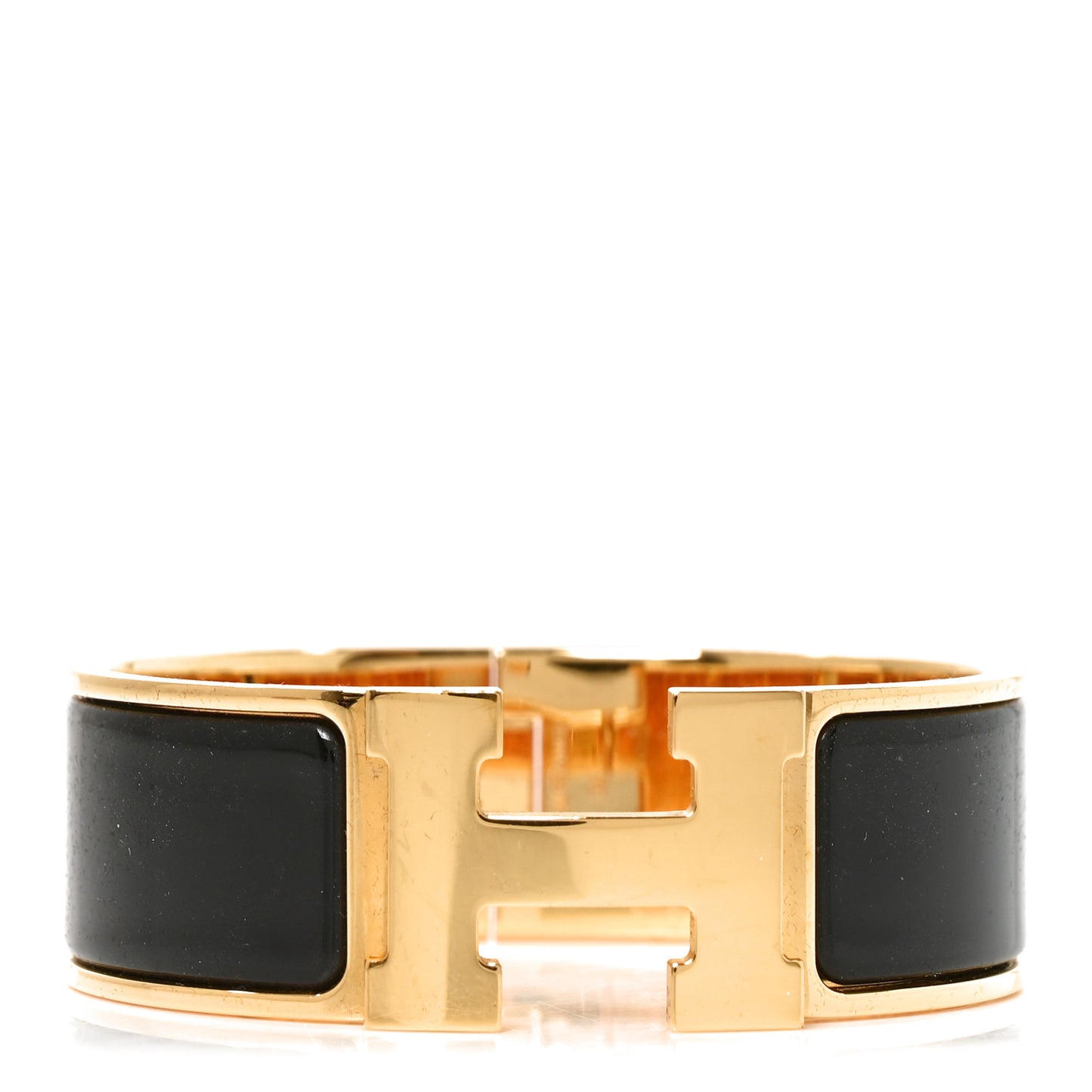Enamel Wide Clic Clac H Bracelet PM Black