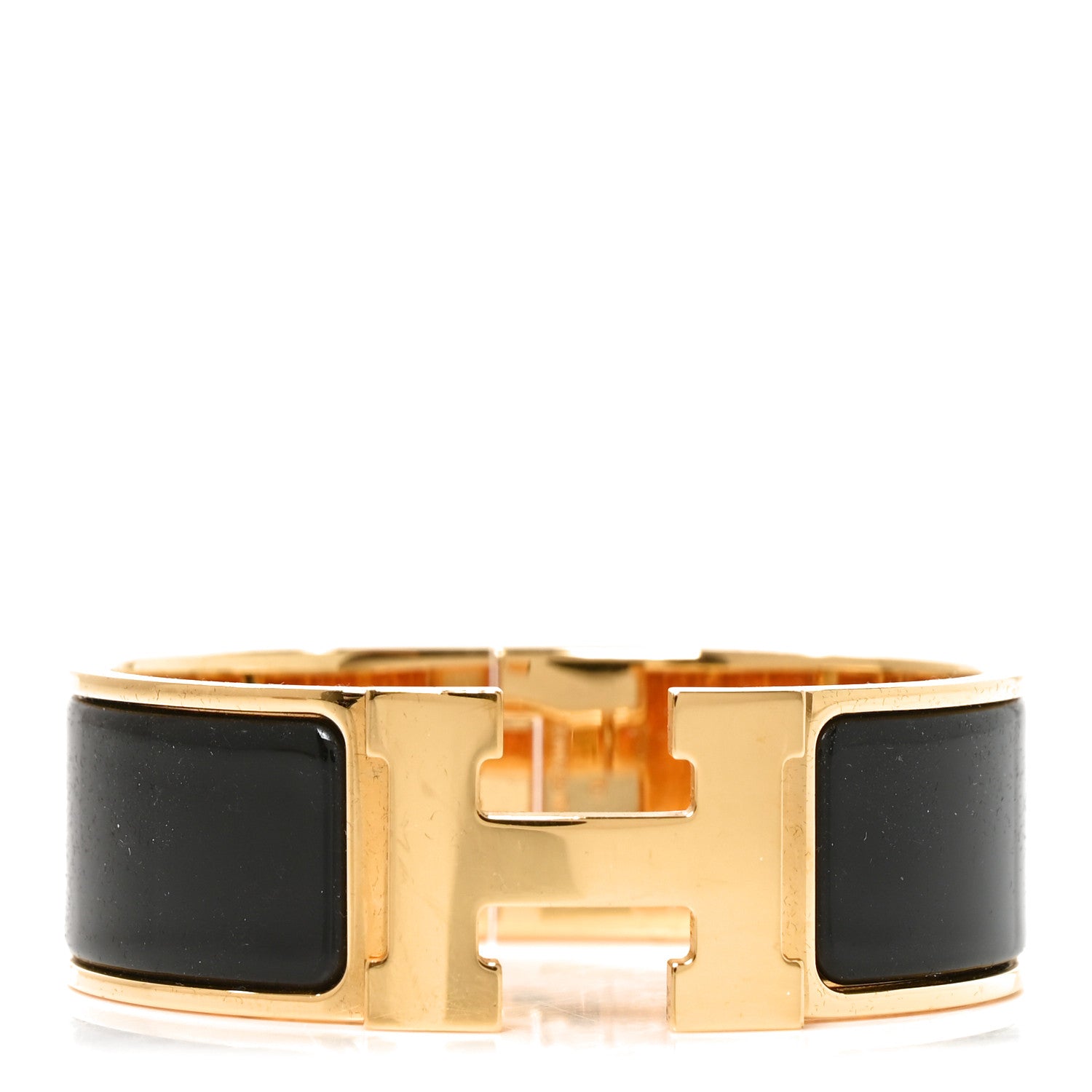 Hermes Enamel Wide Clic Clac H Bracelet PM Black 1 of 5