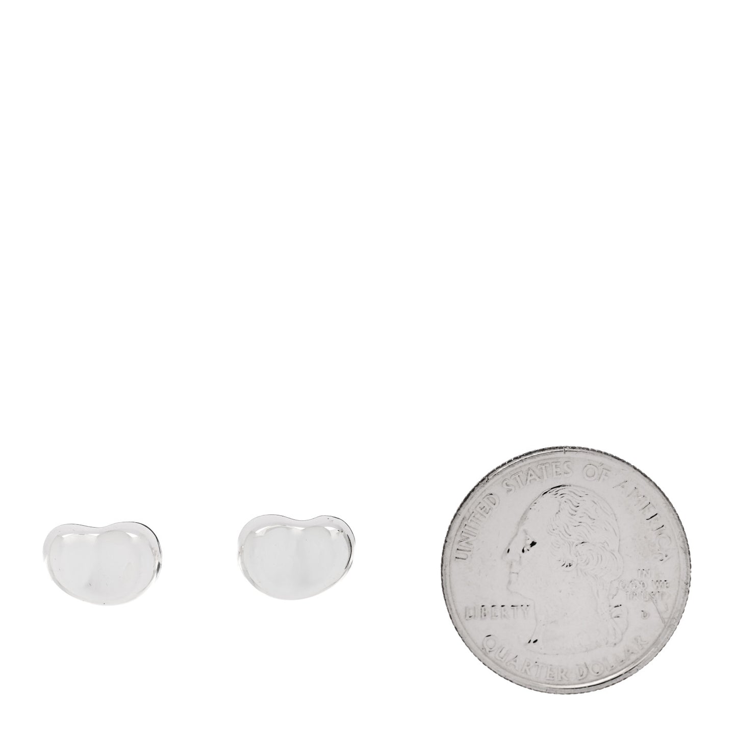 Sterling Silver 11mm Elsa Peretti Bean Earrings