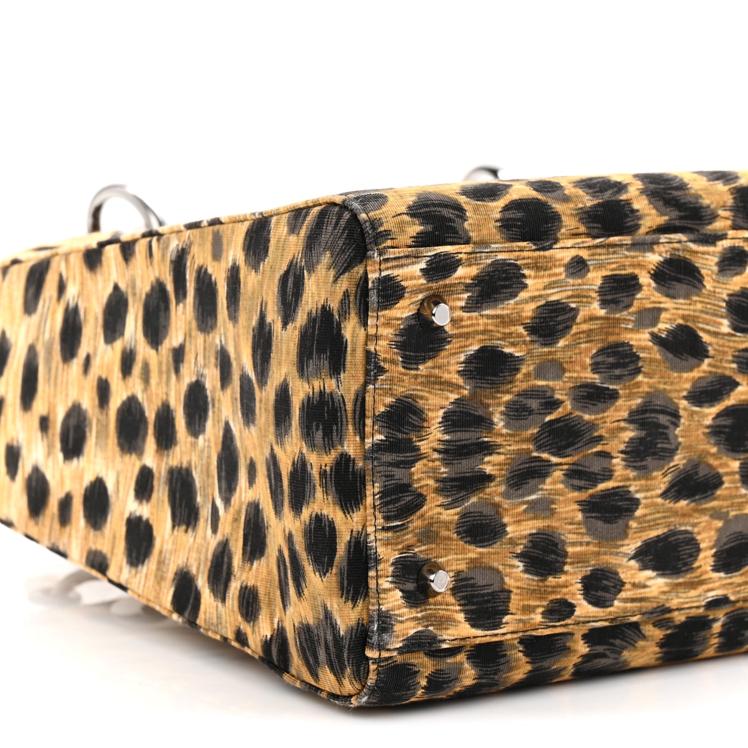 Christian Dior Canvas Leopard Print Medium Lady Dior 9 of 10