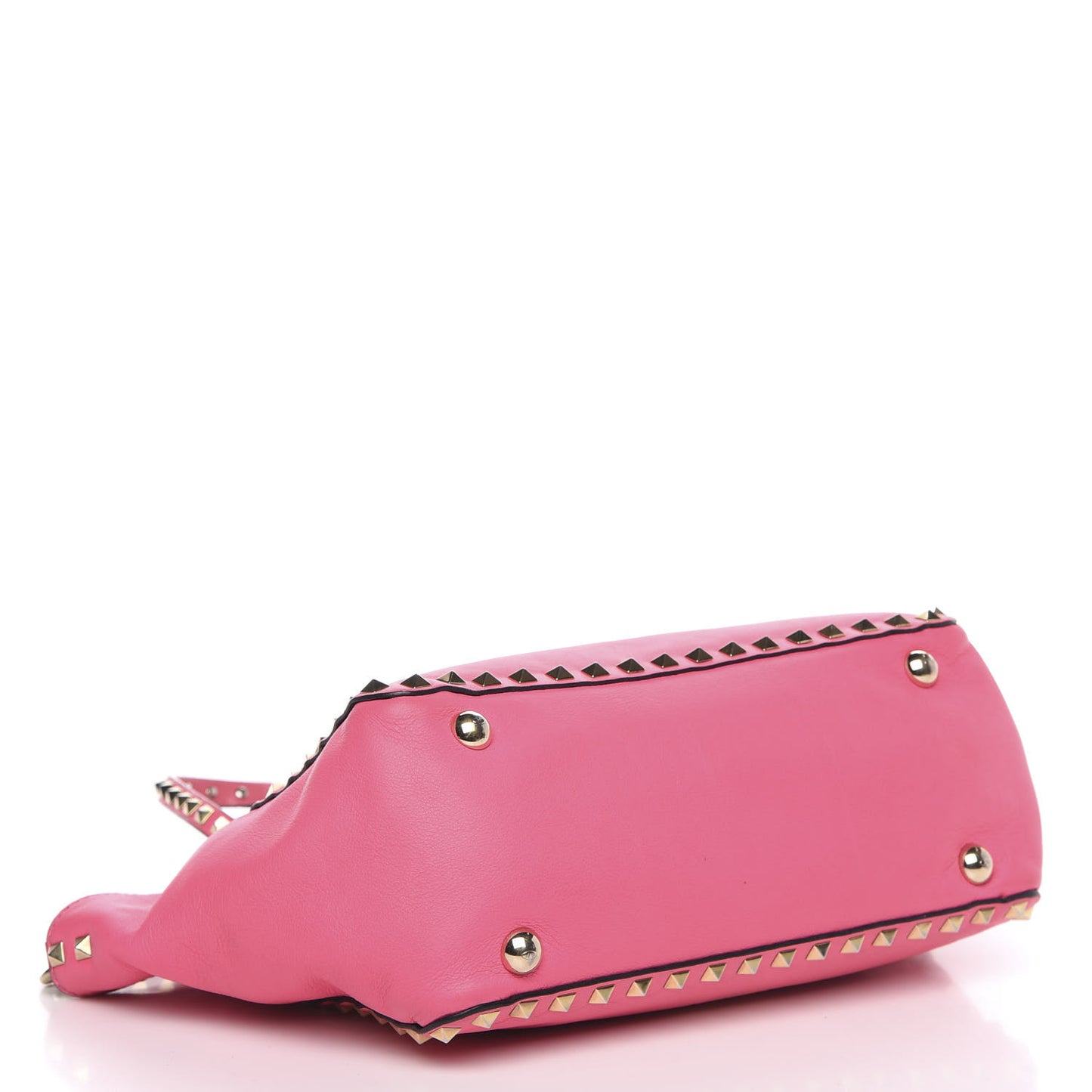 Vitello Small Rockstud Tote Fuxia Fluo