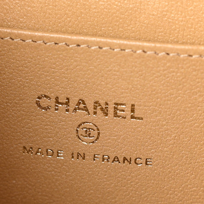 Chanel Suede Shiny Lambskin Quilted Crossbody Flap Black Beige 5 of 9