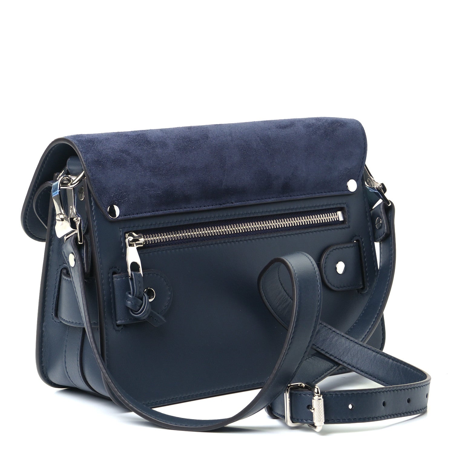 Proenza Schouler Suede Calfskin Mini PS11 Classic Shoulder Bag Dark Navy 2 of 5
